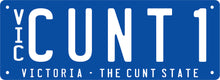 Load image into Gallery viewer, Number Plate - CUNT1 VIC PLATE