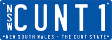 Load image into Gallery viewer, Number Plate - CUNT1 NSW PLATE