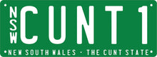 Load image into Gallery viewer, Number Plate - CUNT1 NSW PLATE