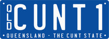 Load image into Gallery viewer, Number Plate - CUNT1 QLD PLATE (SKU:28-40-30015)