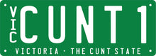 Load image into Gallery viewer, Number Plate - CUNT1 VIC PLATE