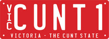Load image into Gallery viewer, Number Plate - CUNT1 VIC PLATE