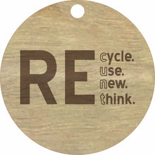 Load image into Gallery viewer, Recycle Wooden Keyring Buddy With Chain