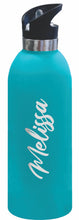 Load image into Gallery viewer, 1 LITRE Personalised Drink Bottle LARGE Stainless Steel Laser Engraved Colour Rubber Paint Coating Matte - fair-dinkum-gifts