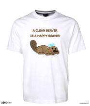 Load image into Gallery viewer, A Clean Beaver Is A Happy Beaver T-Shirt CRU01-1HT-12172