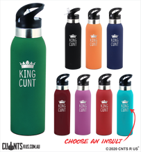 Load image into Gallery viewer, King Cunt 500ml Drink Bottle Laser Engraved Gift - CRU08-67-21006