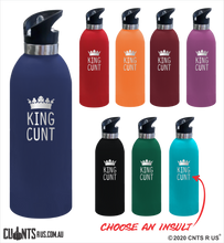 Load image into Gallery viewer, King Cunt 1 Litre Drink Bottle Laser Engraved Gift - CRU08-68-21006