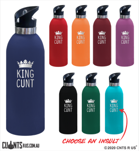 King Cunt 1 Litre Drink Bottle Laser Engraved Gift - CRU08-68-21006