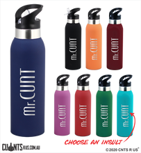 Load image into Gallery viewer, Mr Cunt 500ml Drink Bottle Laser Engraved Gift - CRU08-67-21003