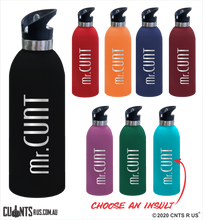Load image into Gallery viewer, Mr Cunt 1 Litre Drink Bottle Laser Engraved Gift - CRU08-68-21002
