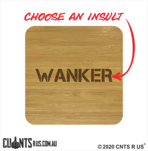 Load image into Gallery viewer, Set of 4 WANKER Coasters - CRU28-BB-29013

