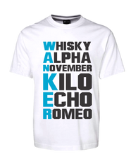 Load image into Gallery viewer, Whisky Alpha Wanker Phonetic Alphabet Tee Acronym T-Shirt CRU01-1HT-24011