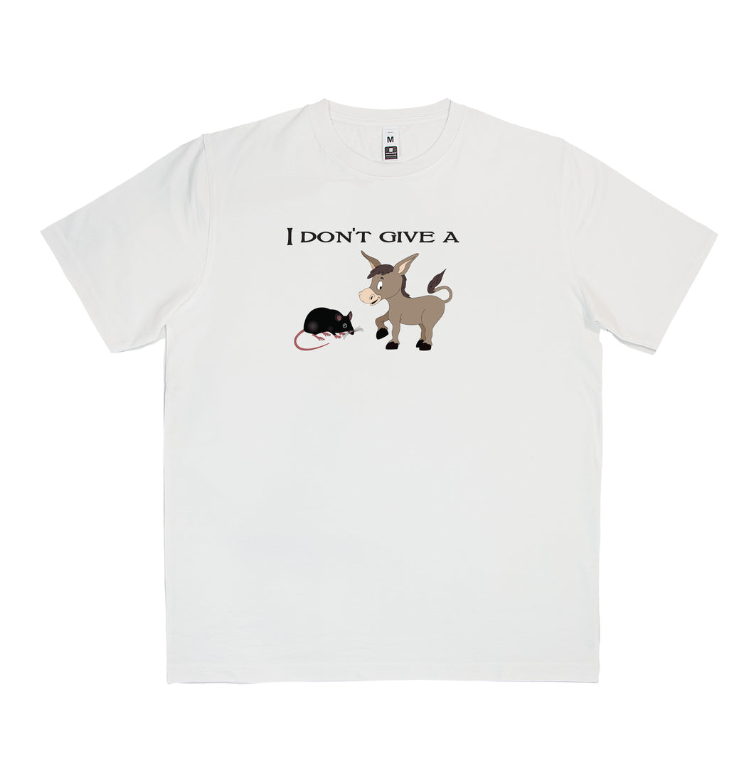 I don't give a rat's ass T-Shirt Adult Tee CRU01-1HT-12187