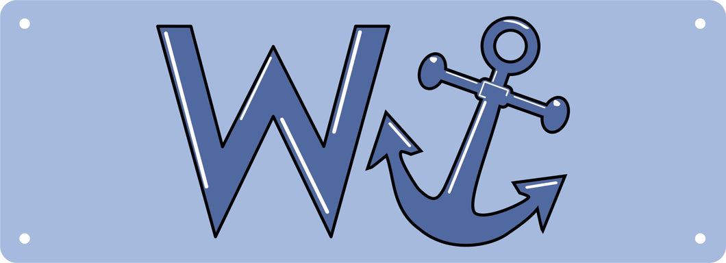 Number Plate - W Anchor
