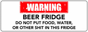 Number Plate - Warning Beer Fridge