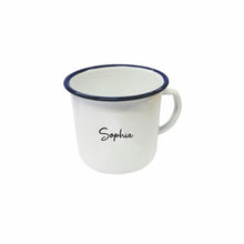 Load image into Gallery viewer, Set of 4 Camping Mugs 8cm Medium Personalised Colour Pannikin Travel Picnic Mug Enamel Rustic Cups - fair-dinkum-gifts
