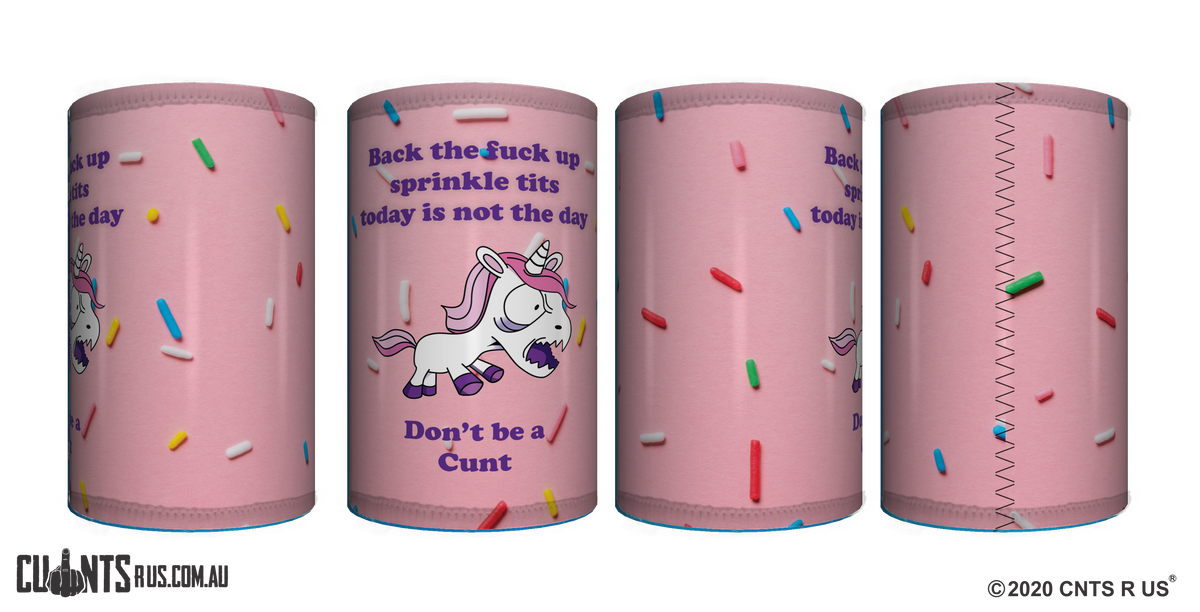 Back The Fuck Up Sprinkle Tits Stubby Holder CRU26-40-50015 – Cunts R Us