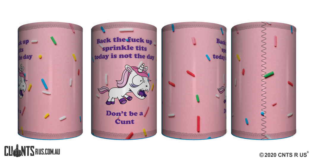 Back The Fuck Up Sprinkle Tits Stubby Holder CRU26-40-50015