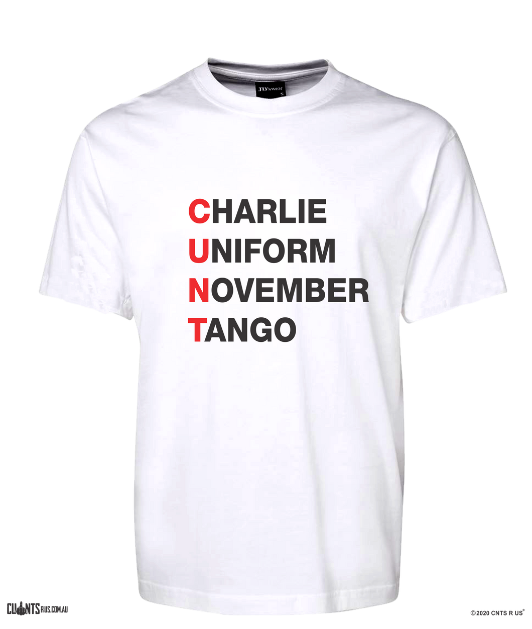Charlie Uniform November Tango Acronym Cunt T-Shirt Adult Tee CRU01-1HT-24024