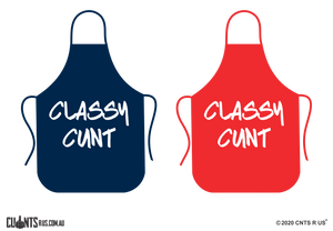 Classy Cunt Apron NO POCKET - Choose From Red or Navy Blue CRU06-01-28000