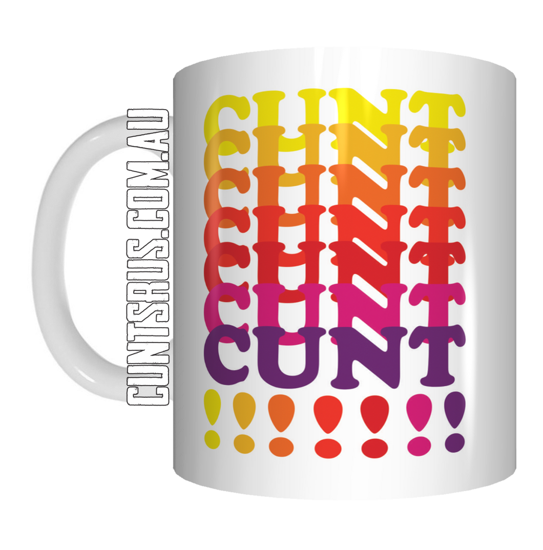 Cunt Repeating Multicolour Colourful Coffee Mug Gift CRU07-92-11001