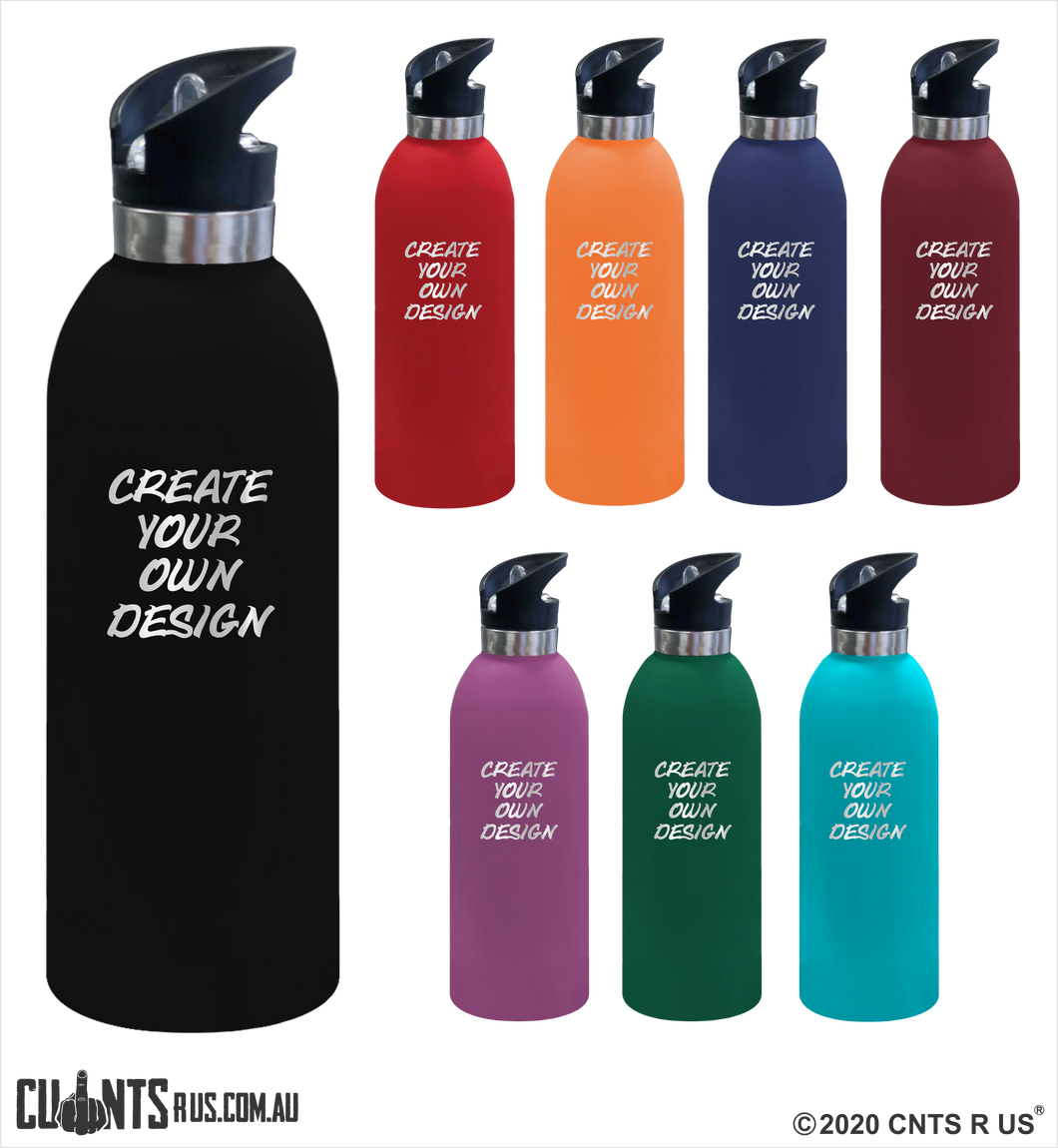 Personalised Any Wording 1 Litre Drink Bottle Laser Engraved Gift - CRU08-68-21011