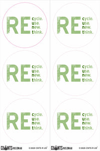 Recycle Reuse Sticker Pack - CRU18-23R-12175