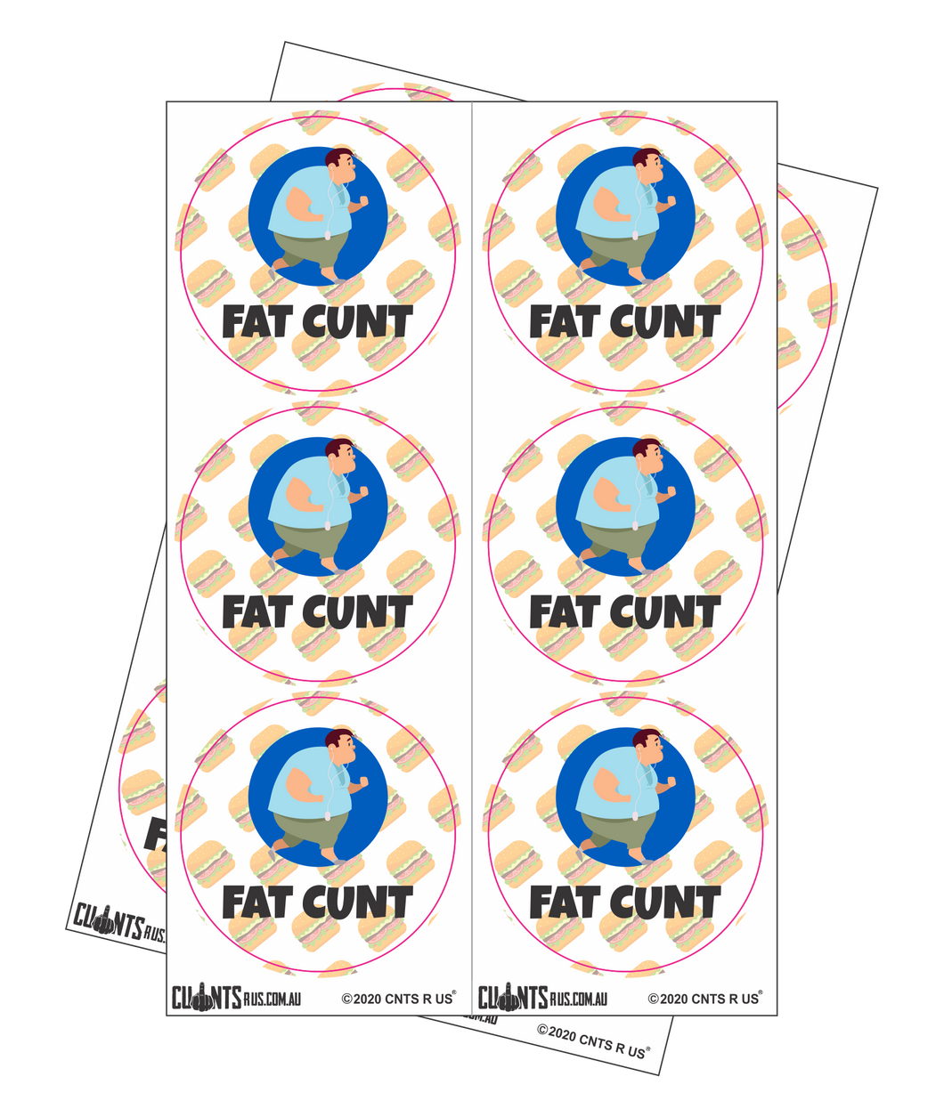 Sticker Pack - Fat Cunt CRU18-23R-11048