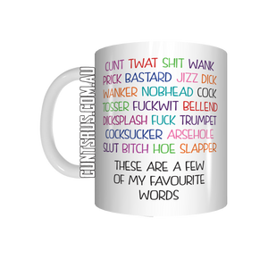 Favourite Words Swear Words Coffee Mug Gift CRU07-92-8230