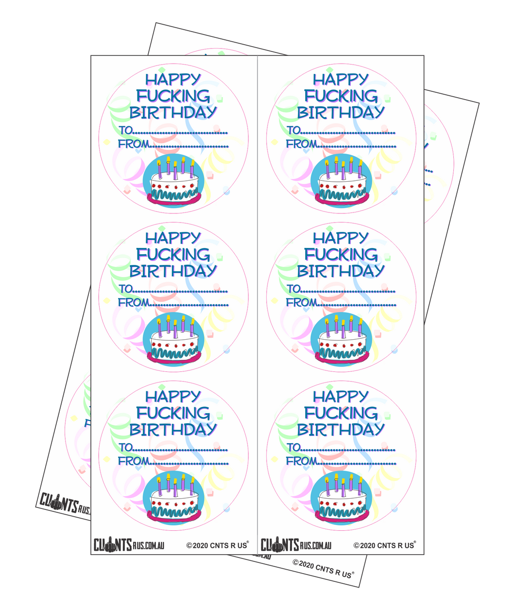 Sticker Pack - Happy Fucking Birthday CRU18-23R-11052
