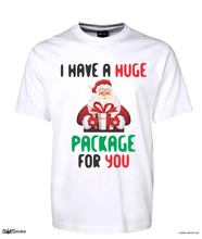 Load image into Gallery viewer, I Have A Huge Package For You Christmas Santa T-shirt CRU01-1HT-24034
