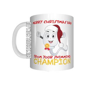 Merry Christmas Dad! From Your Swimming Champion Mug CRU07-92-12087