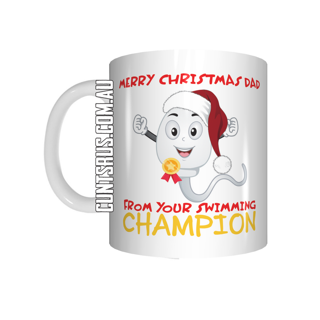 Merry Christmas Dad! From Your Swimming Champion Mug CRU07-92-12087