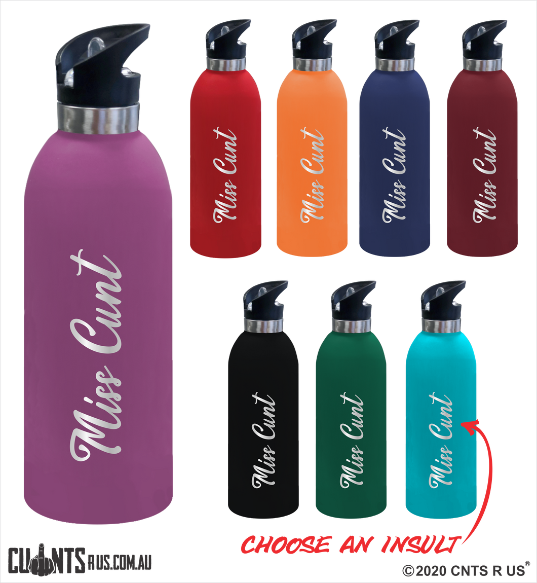 Miss Cunt 1 Litre Drink Bottle Laser Engraved Gift - CRU08-68-21003