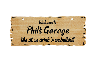 Personalised Wooden Sign For Man Cave