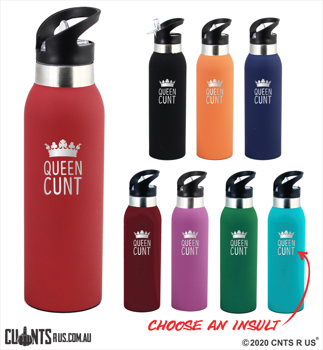 Queen Cunt 500ml Drink Bottle Laser Engraved Gift CRU08-67-21005