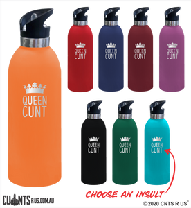 Queen Cunt 1 Litre Drink Bottle Laser Engraved Gift - CRU08-68-21005