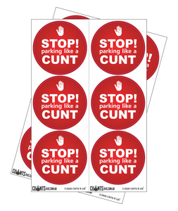 Sticker Pack - Stop Parking Like A Cunt CRU18-23R-11056