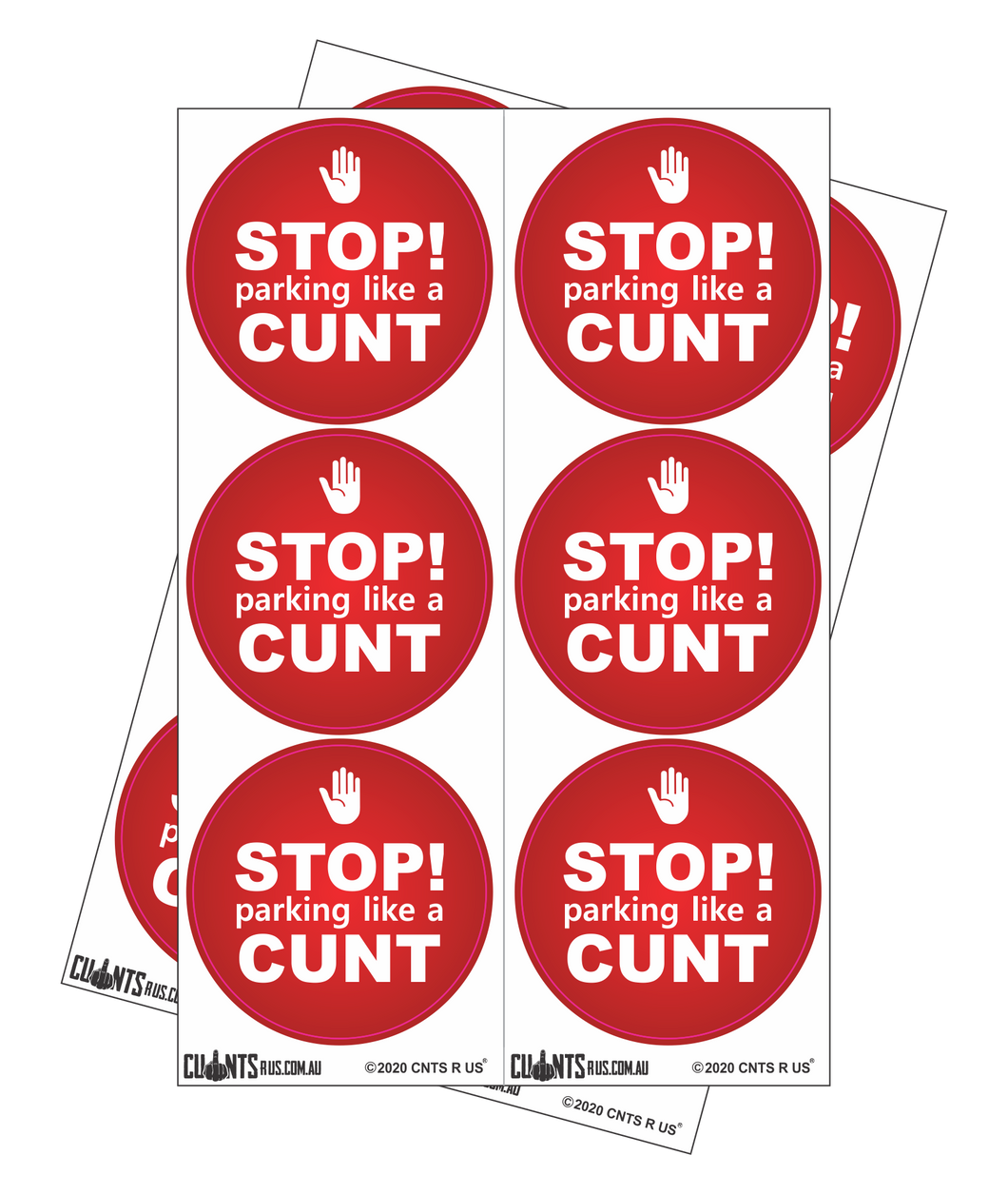 Sticker Pack - Stop Parking Like A Cunt CRU18-23R-11056
