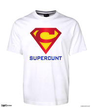Load image into Gallery viewer, Super Cunt Tee Superman Style T-Shirt Supercunt CRU01-1HT-24001
