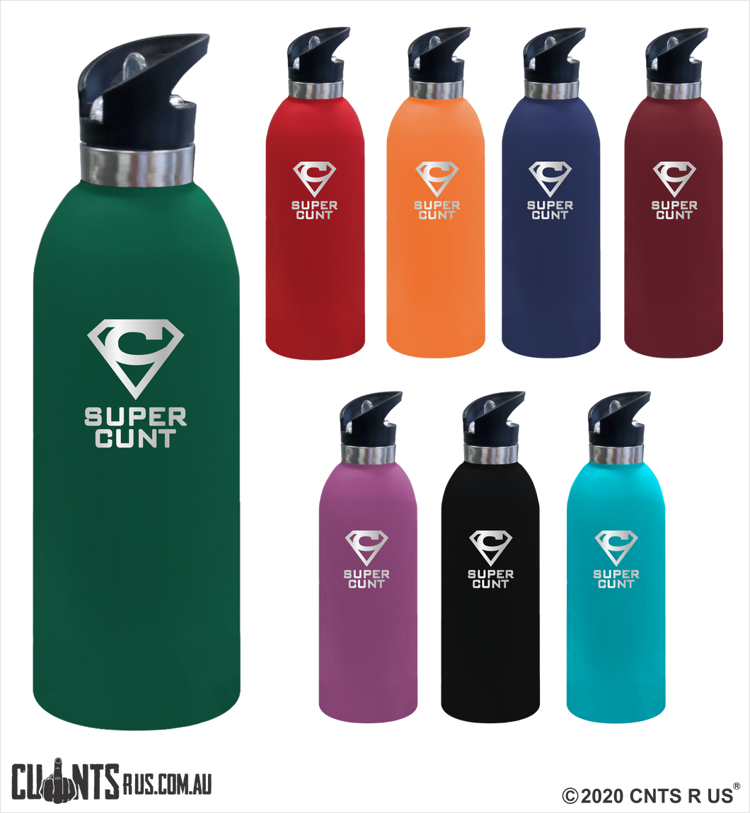 Super Cunt 1 Litre Drink Bottle Laser Engraved Gift - CRU08-68-21001