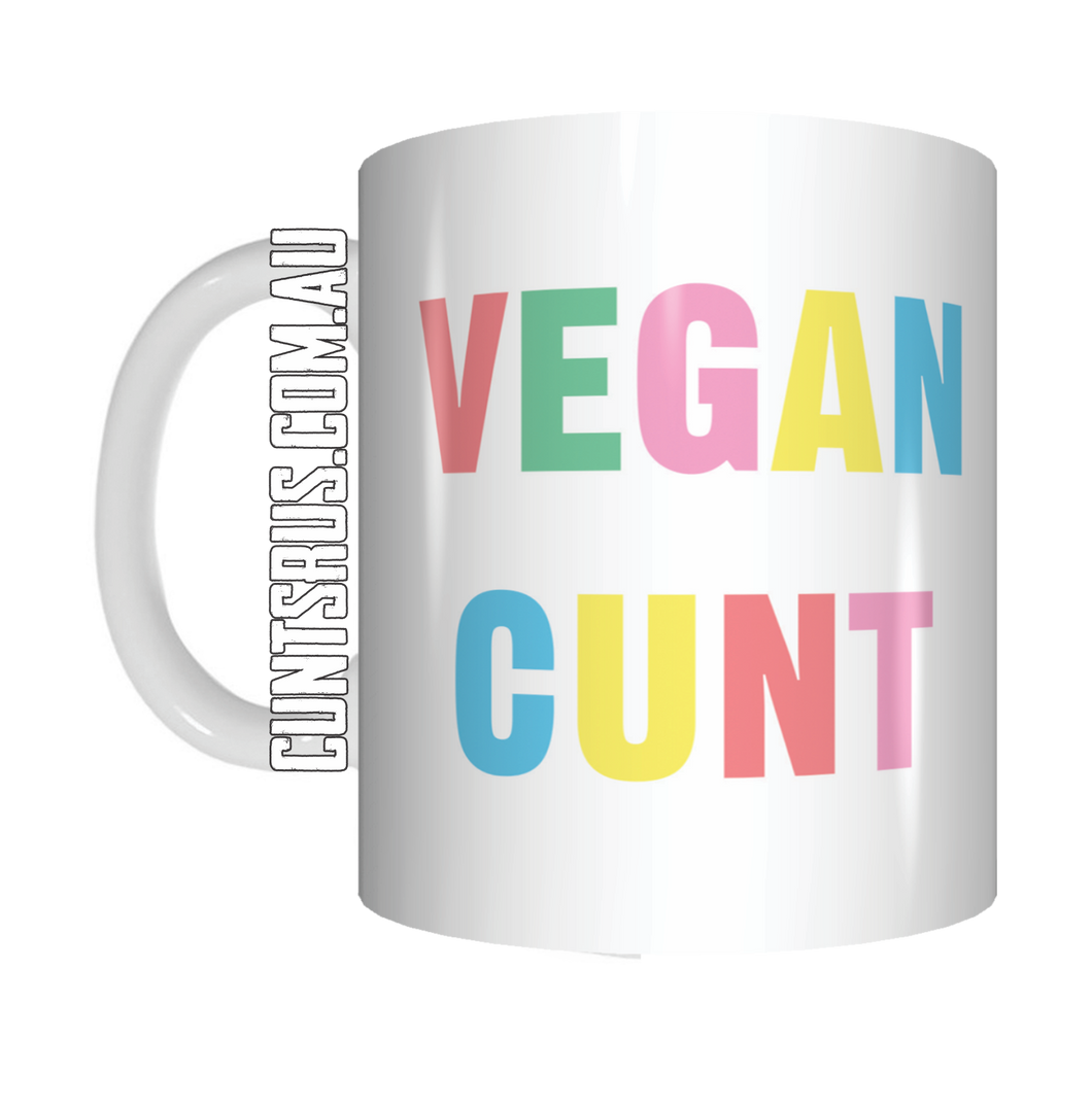 Vegan Cunt Colourful Coffee Mug Gift CRU07-92-8202