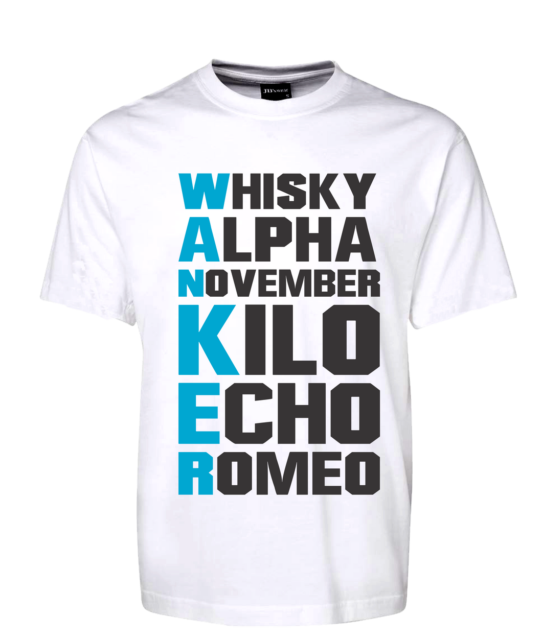 Whisky Alpha Wanker Phonetic Alphabet Tee Acronym T-Shirt CRU01-1HT-24011